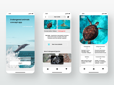 Endangered animals concept app