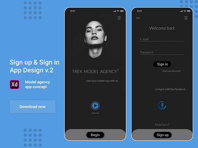 Sign up & Sign in App Design