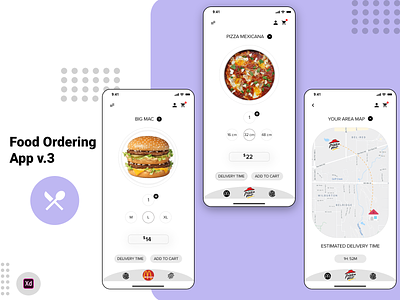 Food Ordering Application v.3 app bar burger ecommerce food food ordering foodapp ios kebab mobile pay pizza product design pub restaurant salat ui ux