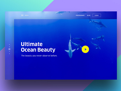 Ocean Beauty-WIP clean gradient home interface osean sea ui web