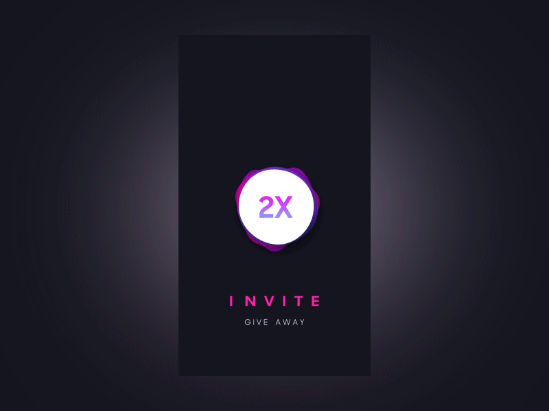 Dribbble Invites Give Away animation away draft gif give glow invite motion neon ripplr transition ui