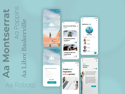 Inspire Mobile App design figma mobile ui ux