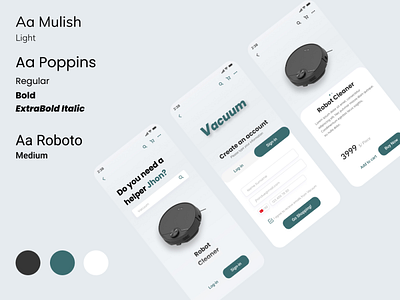 Vacumm Cleaner Shopping App appdesign design figma figmadesign mobile mobiledesign shoppingapp ui