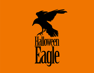 Halloween Eagle birds black crow dribbbleweeklywarmup eagle halloween merica orange raven usa