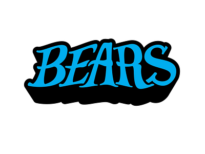 “Bears” (work-in-progress) vector lettering