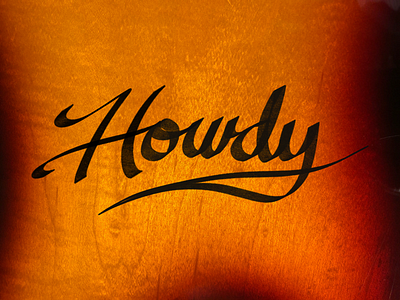 Hand-lettered Howdy