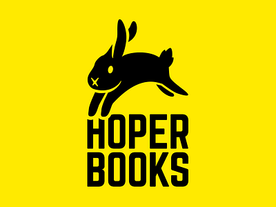 HOPER BOOKS books branding bunny design hope hopping identity logo luck rabbit wish
