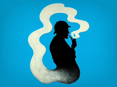 Elementary Thought illustration sherlock holmes silhouette smoke t shirt