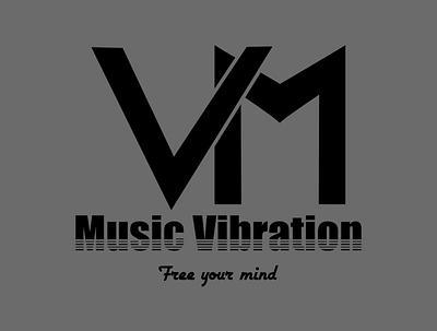 Monogram Music vibration logo branding logo monogram logo musicart