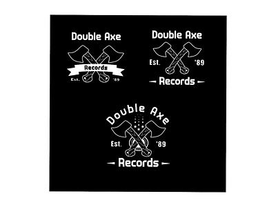 Vintage logo Double Axe Records affinity designer axe music record