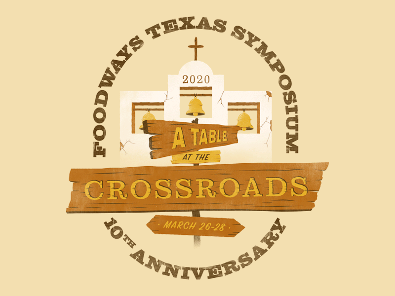 Crossroads branding design houston identity illustration logo mexican mission texas typography