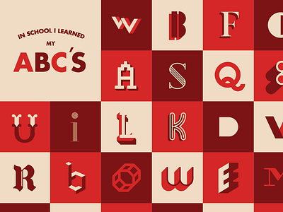 ABC's Poster abcs alphabet letters poster practice school typography