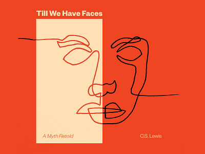 Till We Have Faces book continuous line cover face line drawing