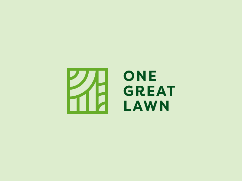 One Great Lawn abstract houston lawn lawncare branding logo