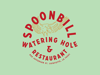 watering hole bird branding identity illustration logo restaurant typography wings