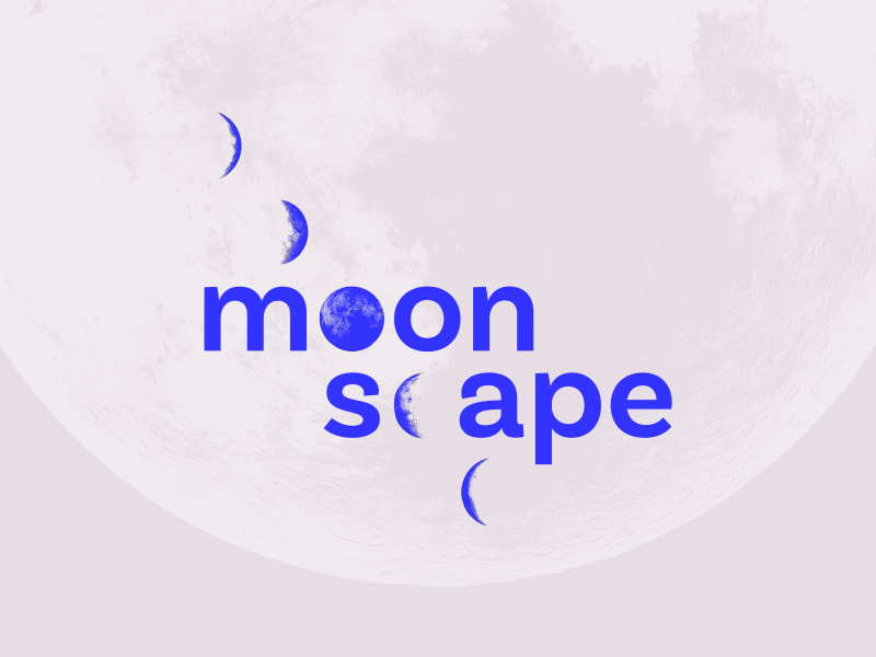 Moonscape moon gala event design identity typography branding houston