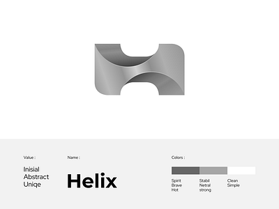 Helix - Logo 3D gradient lettermak logo logo 3d logo design logo gradient logotype vector