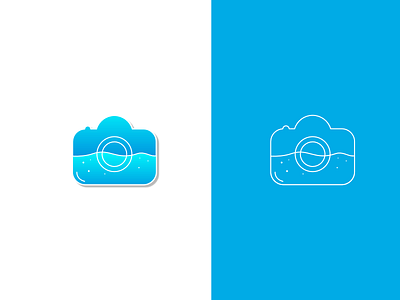 Underwater Photography branding design identity logo minimal vector web