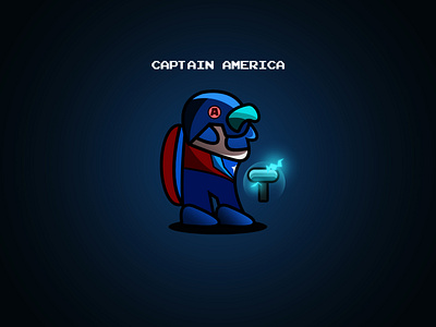 Captain among us amongus captain captainamerica comical comics design illustration logo marvel studios marvelcomics marvelous designer superhero vector