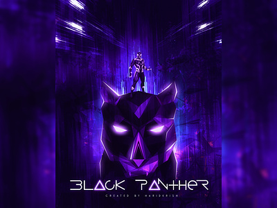 I made this for King T'Challa animals black panther 2 blackpanther character comic art comic artist concept cover art creative editing glow in the dark illustraion magazine cover modern design particles poster art superhero texture texture pack wakanda