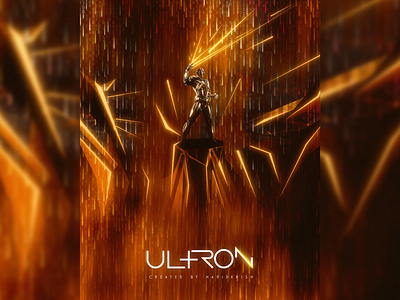 Ultron poster age of ultron colour grading comical comics cover art cover artwork design editing glow illustration illustration poster magazine cover marvel studios marvelcomics poster poster design poster work shine superhero ultron