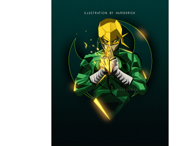 Iron fist Illustration art comical comics cyberpunk cyberpunk 2077 design fanart indian ironfist marvel marvel studios marvelcomics marvelous designer minimal neon neon colors neon light popart superhero