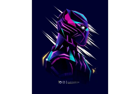 Black Panther Illustration black panther branding comics design editing geometry illustration logo marvel studios motion graphics polygon portrait poster poster design superhero wakanda