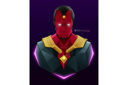 Vision Illustration comics design illustration illustrator marvel marvel comics marvel studios motion graphics poster poster design superhero vision wanda