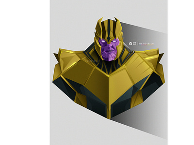 Thanos Illustration character character design comic design geometry illustration polygon thanos villian villian design