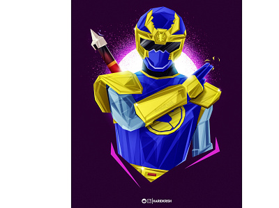 Power Rangers light navy ninja thunder