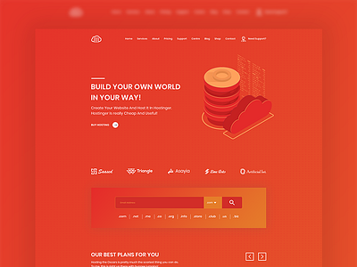 Hosting Website Landing Page Design