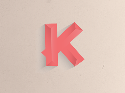 K caracas flat font k letter red shadow texture type typeface typography venezuela