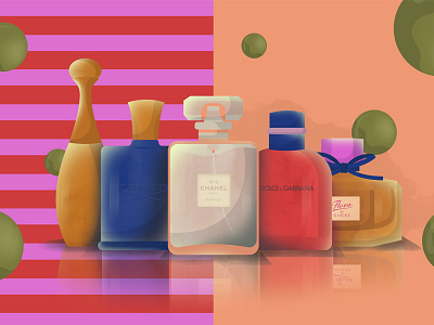 Perfume cologne color palette illustration illustrator perfume photoshop