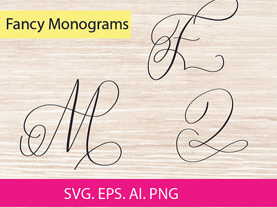 Download Fun And Loose A To Z Fancy Monogram Svg Cut File By Akanksha Rawat On Dribbble