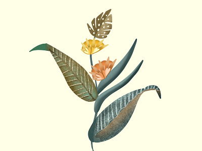 Simple Botanical illustration inspired by nature | iPad Art