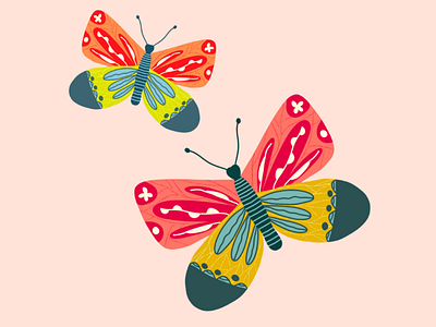 Butterflies inspired by the nature | Procreate | iPad Art akanksha rawat butterflies ipad ipad pro procreate vintage