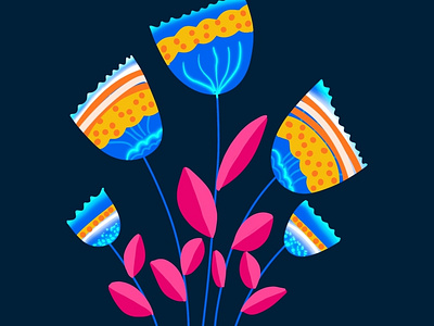 Easy Bright Digital Floral illustration in Procreate | iPad Art