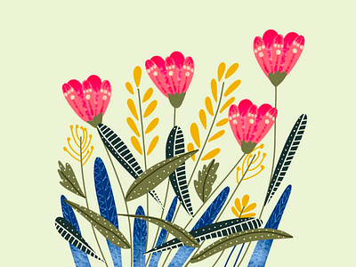 Floral Digital illustration in Procreate | iPad Art