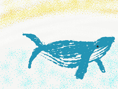 Whale in Procreate | iPad Art akanksha beautiful creature element human illustragram illustration illustrator mercy nature sea skillshare whale