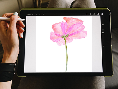 Easy Floral Illustration in Procreate l iPad Art by SimpleSword