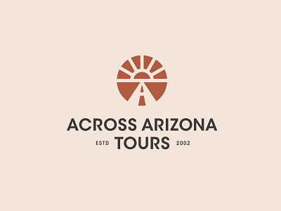 Across Arizona Tours Logo arizona logo road sun sunrays tours