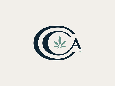 CAA logo cannabis branding identity leaf marijuana weed
