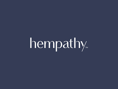 Hempathy logo cannabis cbd dante feminin hemp lettermark lotion typemark wellness