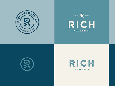 Rich Industries brand mark identity industry logo rich