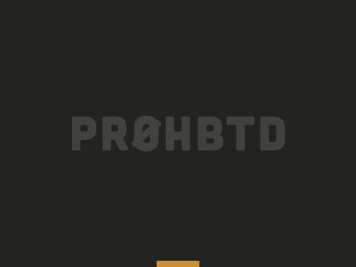 Prohbtd Logo cannabis logo marijuana prohibition typographic