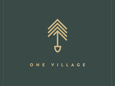 One Village brand mark identity logo non profit shovel tree village