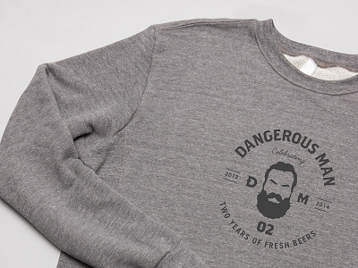 Dangerous Sweatshirt 2years apparel brewing craftbeer dangerous identity logo screenprint sweatshirt