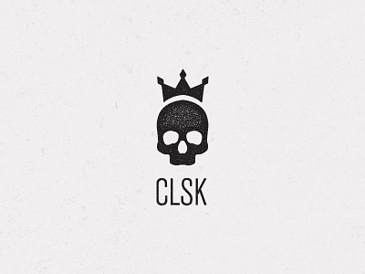 CLSK classic clsk crown distressed punkrock skull