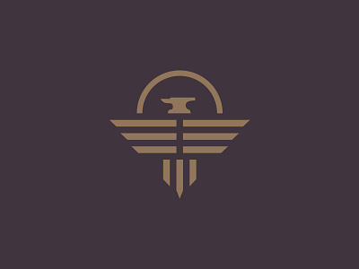 Phoenix Logo agency anvil branding eagle logo mark phoenix sun sunset wings