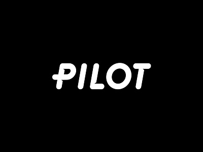 Pilot wordmark bubble font gaming logo pilot text typography wordmark